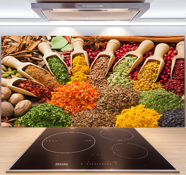 Cooker splashback Colorful spices