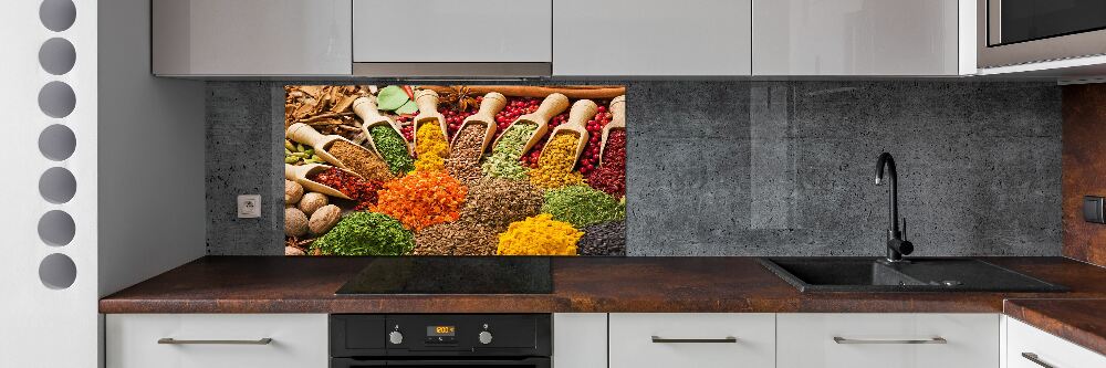 Cooker splashback Colorful spices