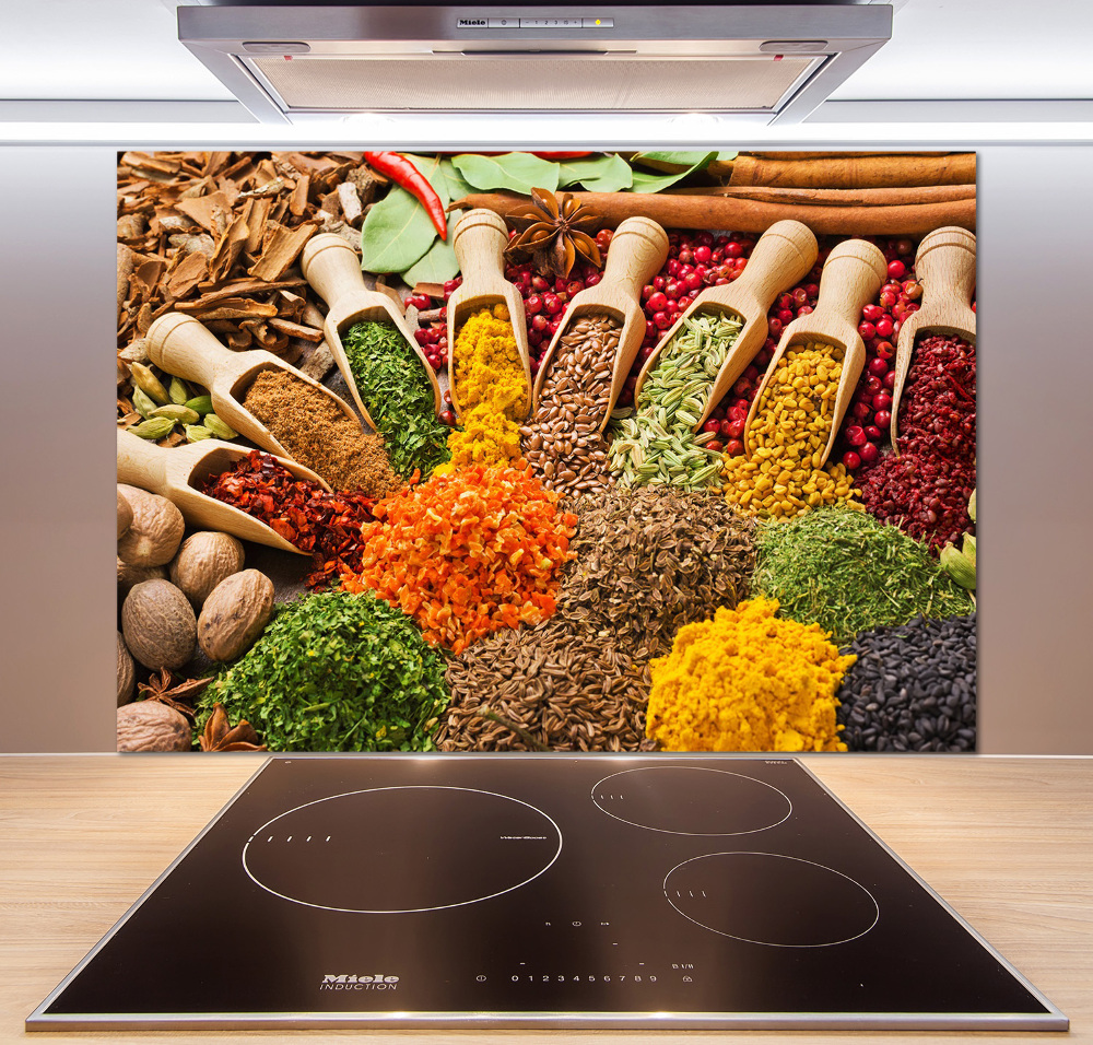 Cooker splashback Colorful spices