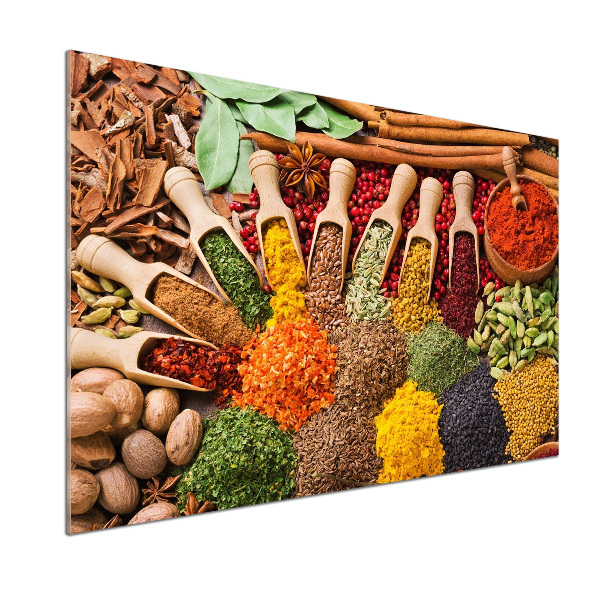 Cooker splashback Colorful spices