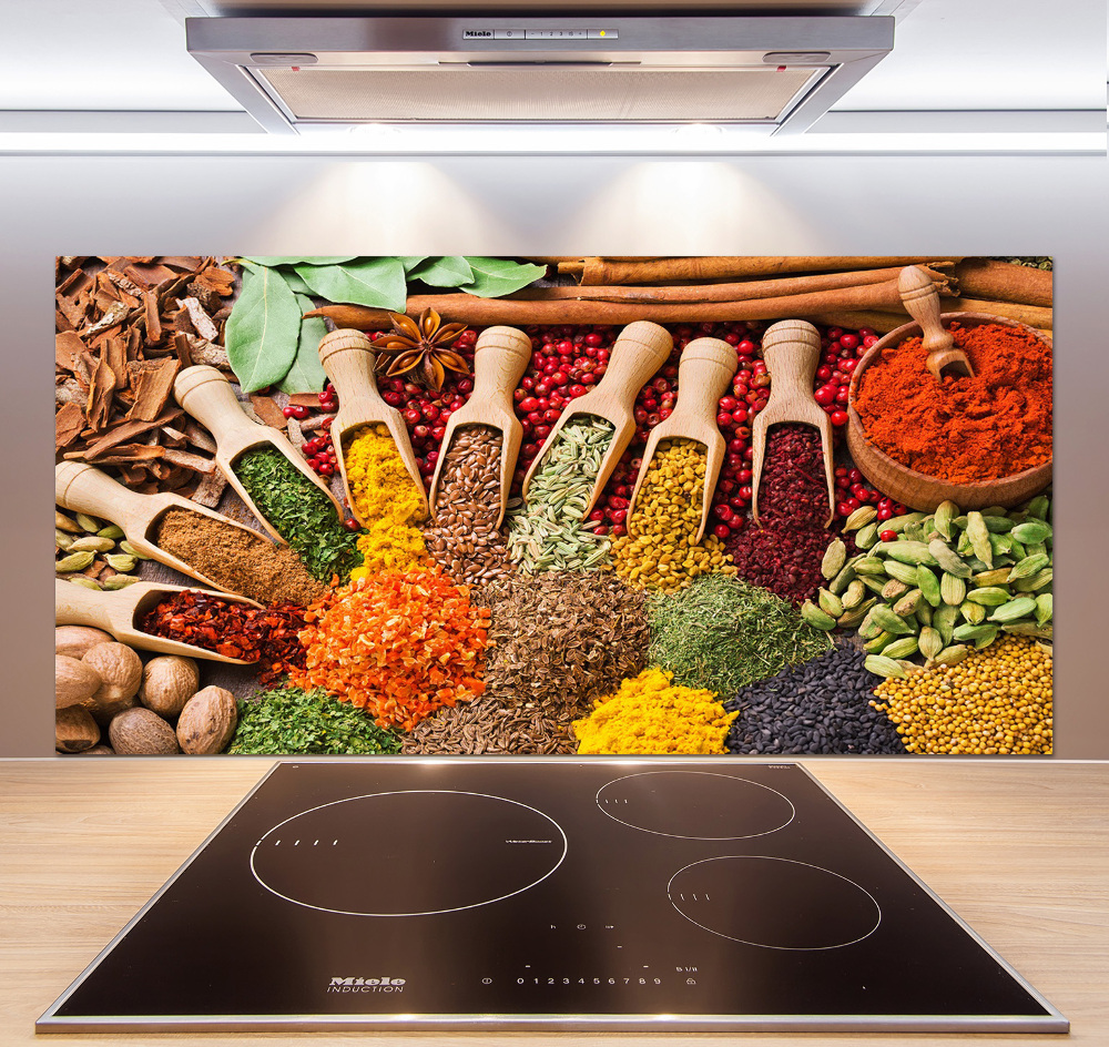 Cooker splashback Colorful spices