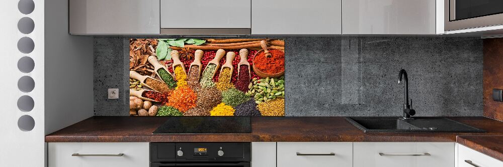 Cooker splashback Colorful spices