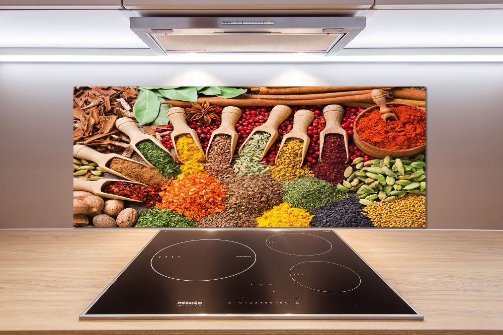 Cooker splashback Colorful spices