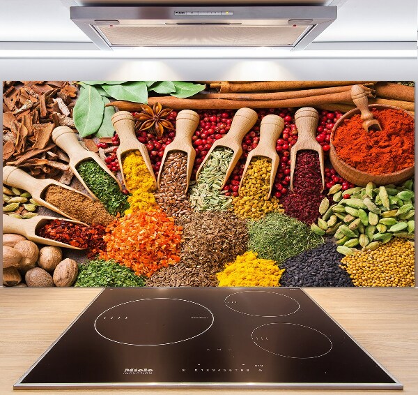 Cooker splashback Colorful spices