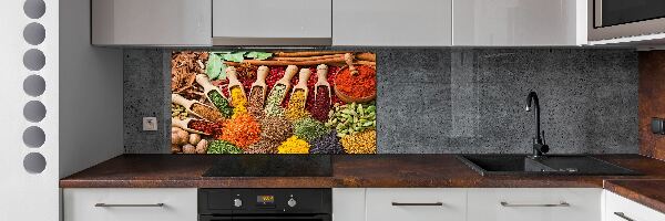 Cooker splashback Colorful spices