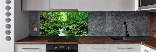 Cooker splashback Stream in the forest