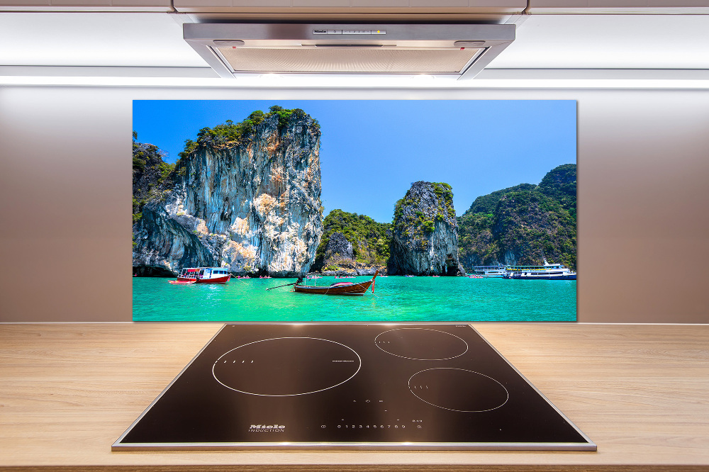 Cooker splashback Thailand boats