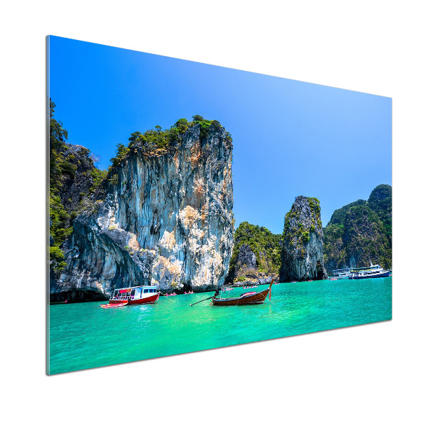 Cooker splashback Thailand boats