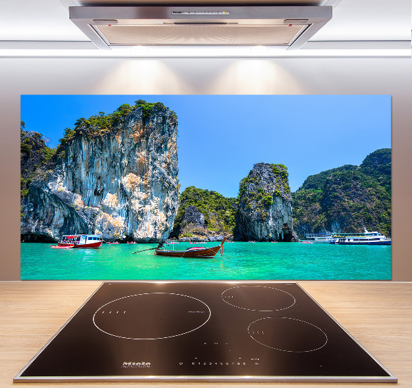 Cooker splashback Thailand boats