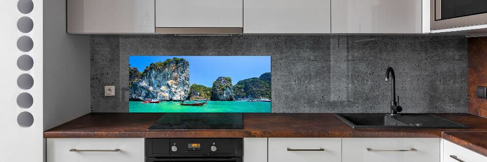 Cooker splashback Thailand boats