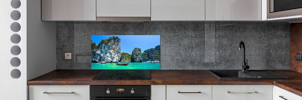 Cooker splashback Thailand boats