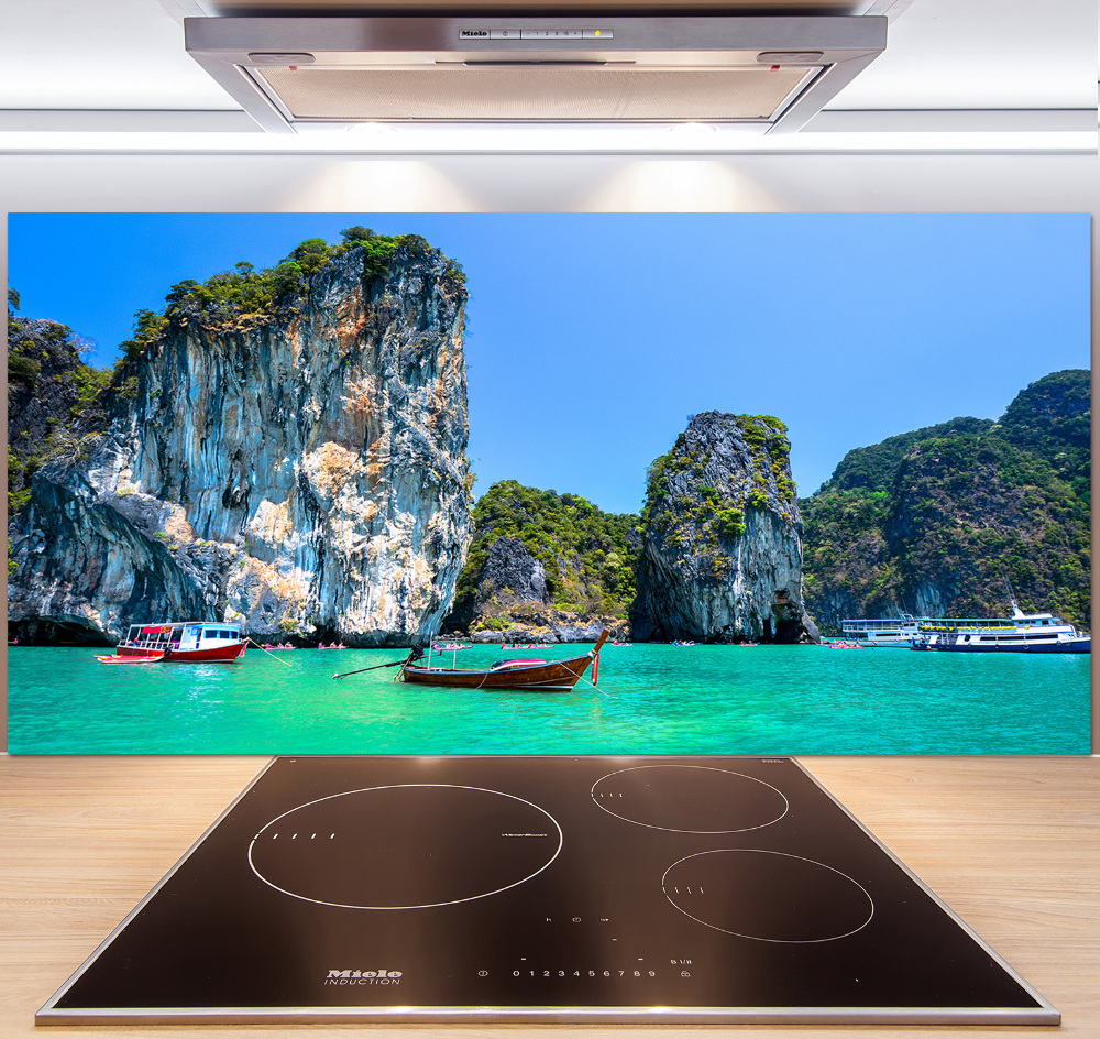 Cooker splashback Thailand boats