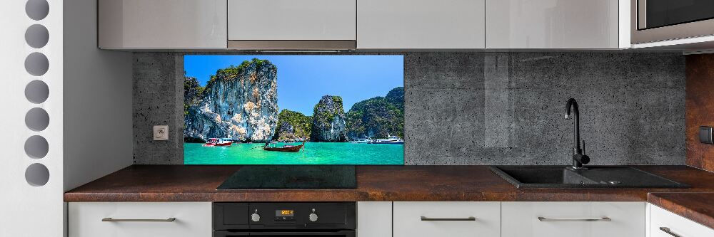 Cooker splashback Thailand boats