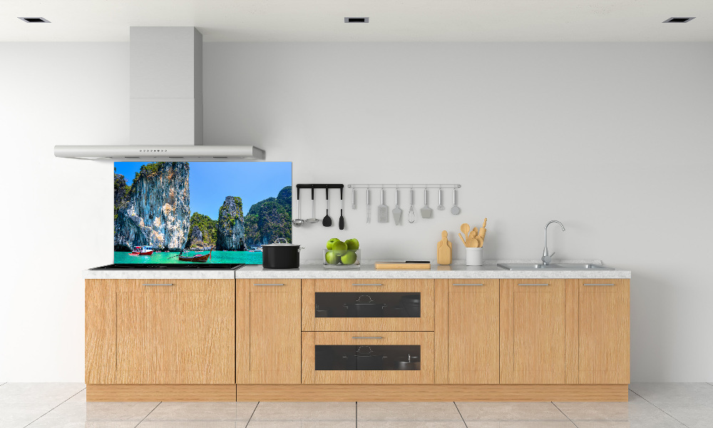 Cooker splashback Thailand boats