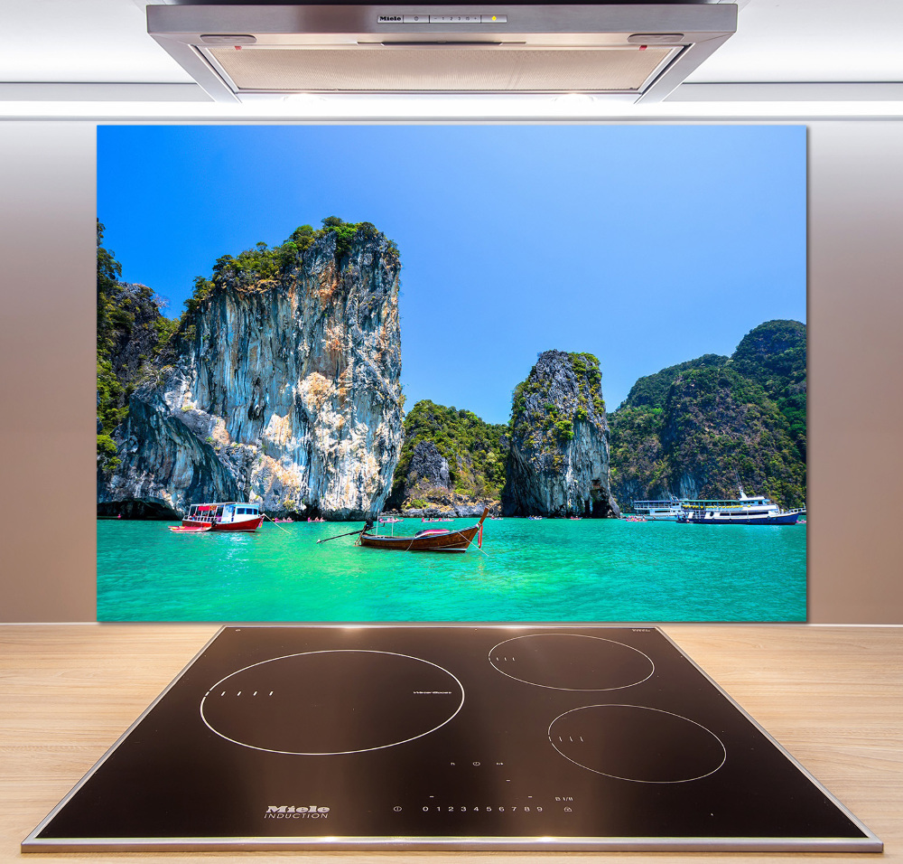 Cooker splashback Thailand boats