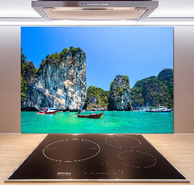 Cooker splashback Thailand boats