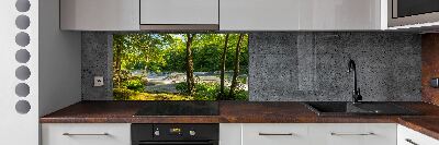 Cooker splashback River in the forest