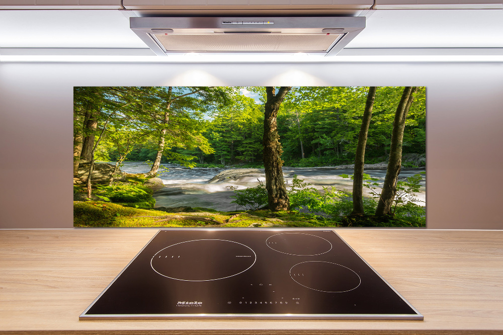 Cooker splashback River in the forest