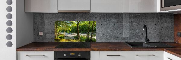 Cooker splashback River in the forest