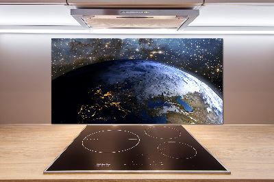 Cooker splashback Planet Earth