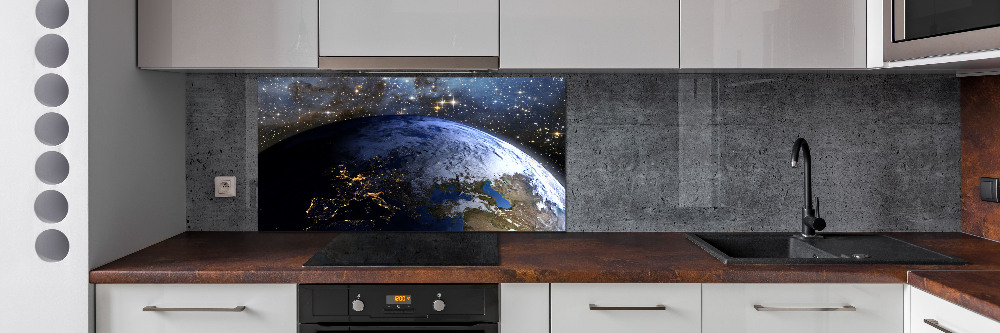 Cooker splashback Planet Earth