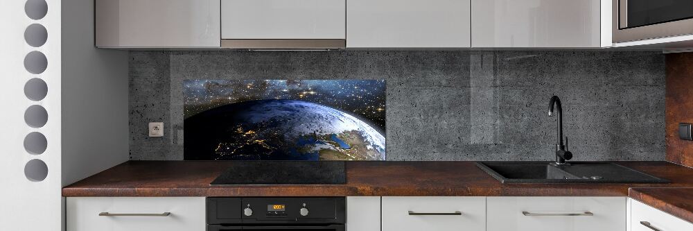 Cooker splashback Planet Earth