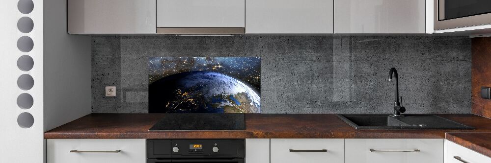 Cooker splashback Planet Earth