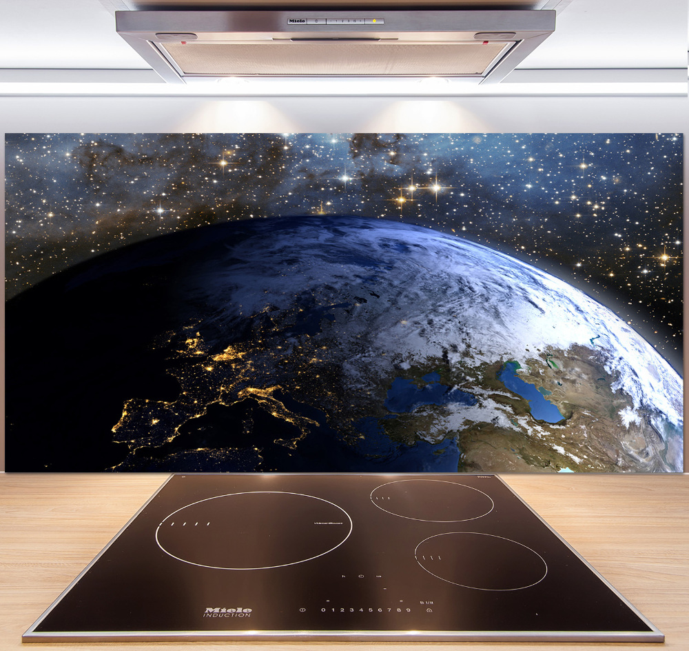 Cooker splashback Planet Earth