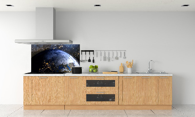 Cooker splashback Planet Earth