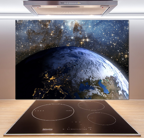 Cooker splashback Planet Earth