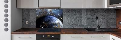 Cooker splashback Planet Earth