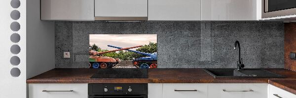 Kitchen splashback Two tanks