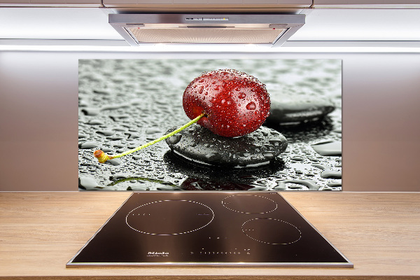 Cooker splashback Cherry in the rain