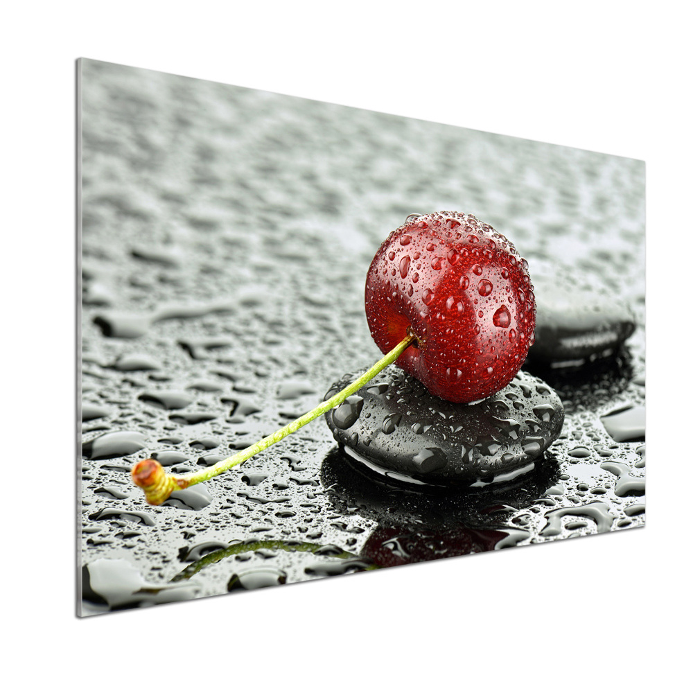 Cooker splashback Cherry in the rain