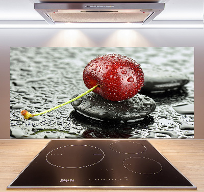 Cooker splashback Cherry in the rain