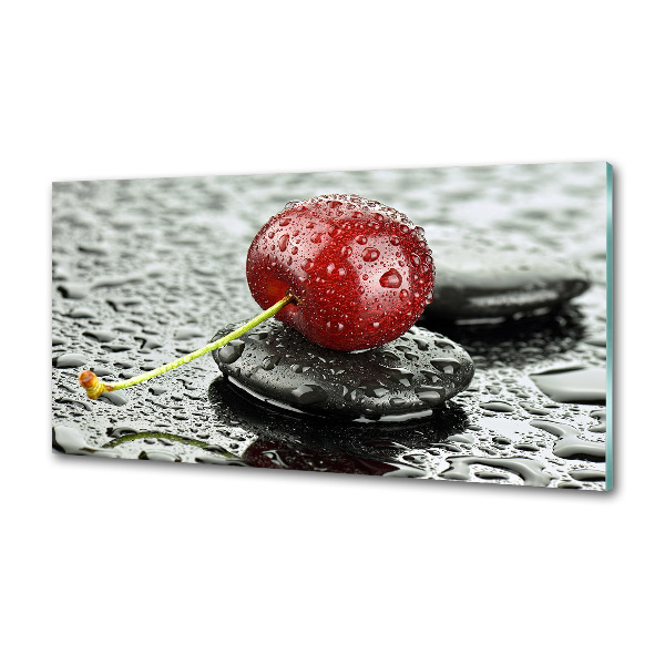 Cooker splashback Cherry in the rain