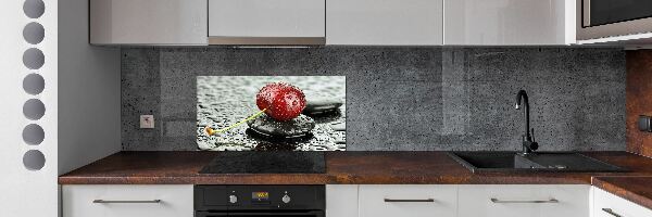 Cooker splashback Cherry in the rain