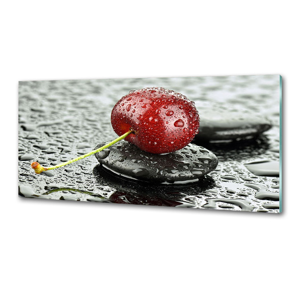 Cooker splashback Cherry in the rain