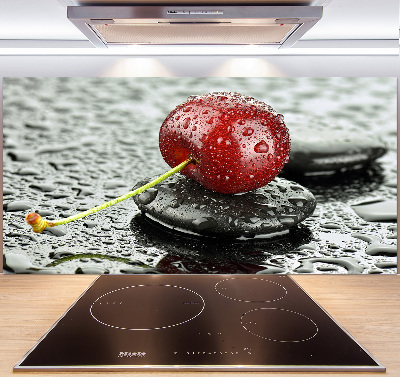 Cooker splashback Cherry in the rain