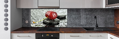 Cooker splashback Cherry in the rain