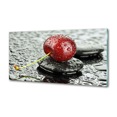 Cooker splashback Cherry in the rain