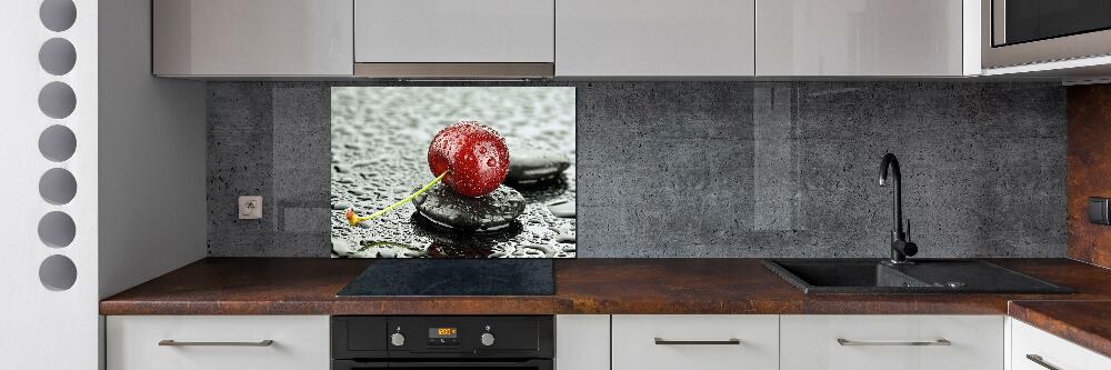 Cooker splashback Cherry in the rain