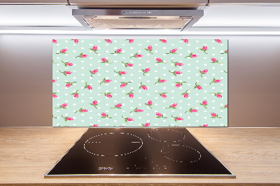 Cooker splashback Pattern roses