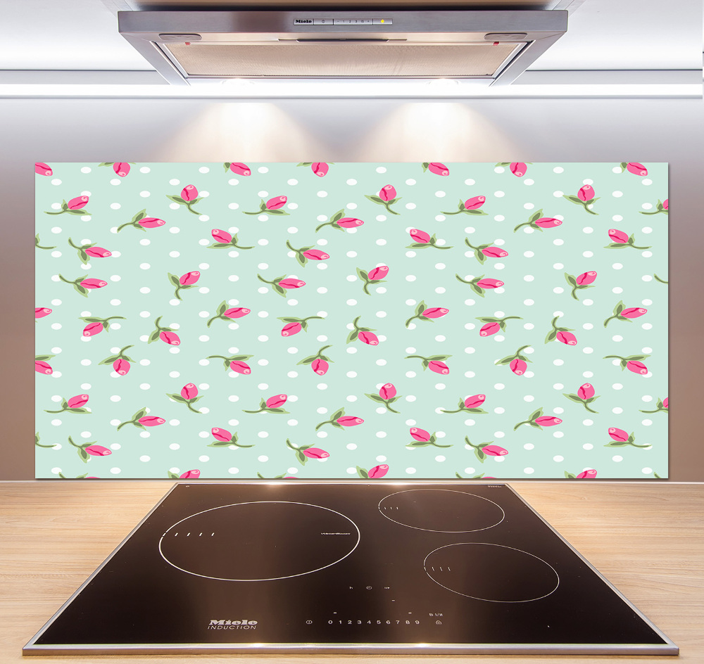 Cooker splashback Pattern roses