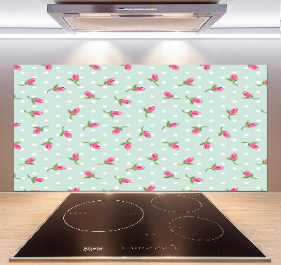 Cooker splashback Pattern roses