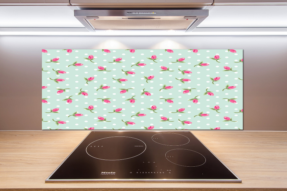 Cooker splashback Pattern roses