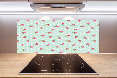 Cooker splashback Pattern roses