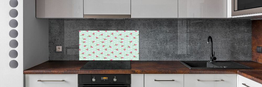 Cooker splashback Pattern roses