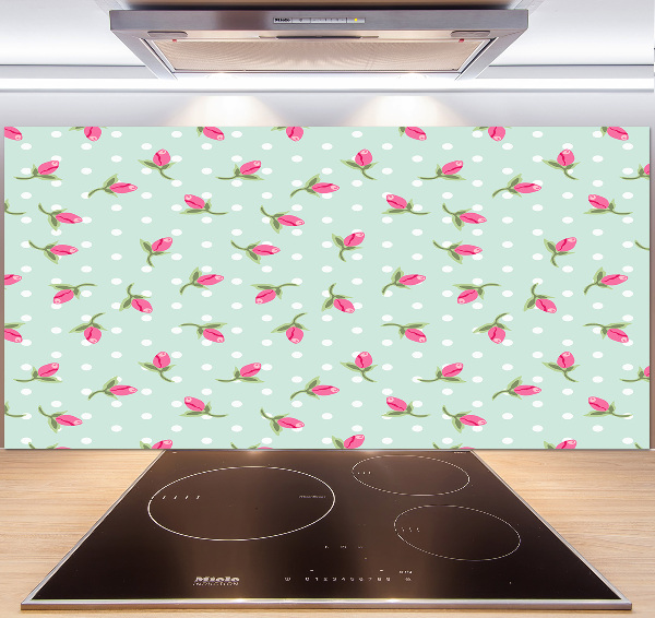 Cooker splashback Pattern roses