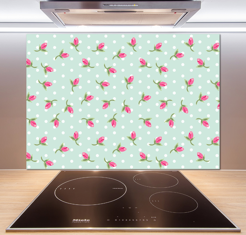 Cooker splashback Pattern roses